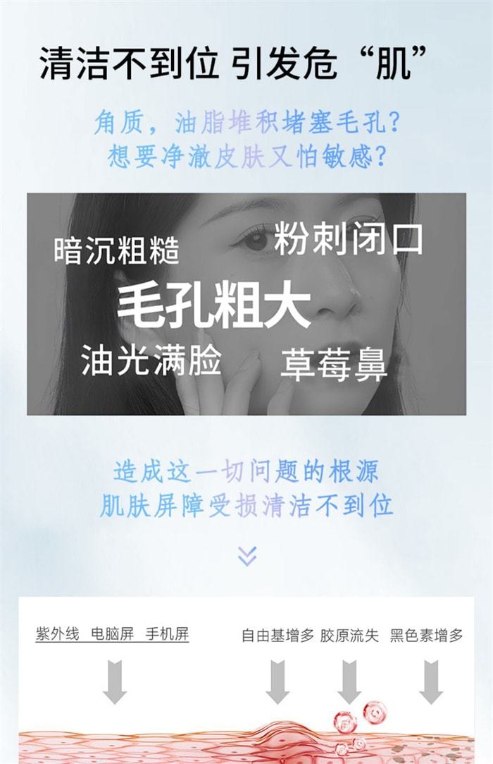 【中国直邮】GUEKK 维生素原B5水杨酸焕颜洁面乳 收缩毛孔去黑头深层清洁 100g/支