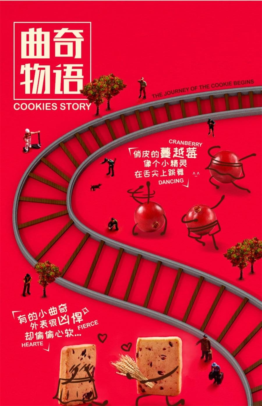 【中國直郵】 三隻松鼠 蔓越莓餅乾 辦公室休閒零食早餐餅小吃100g/盒