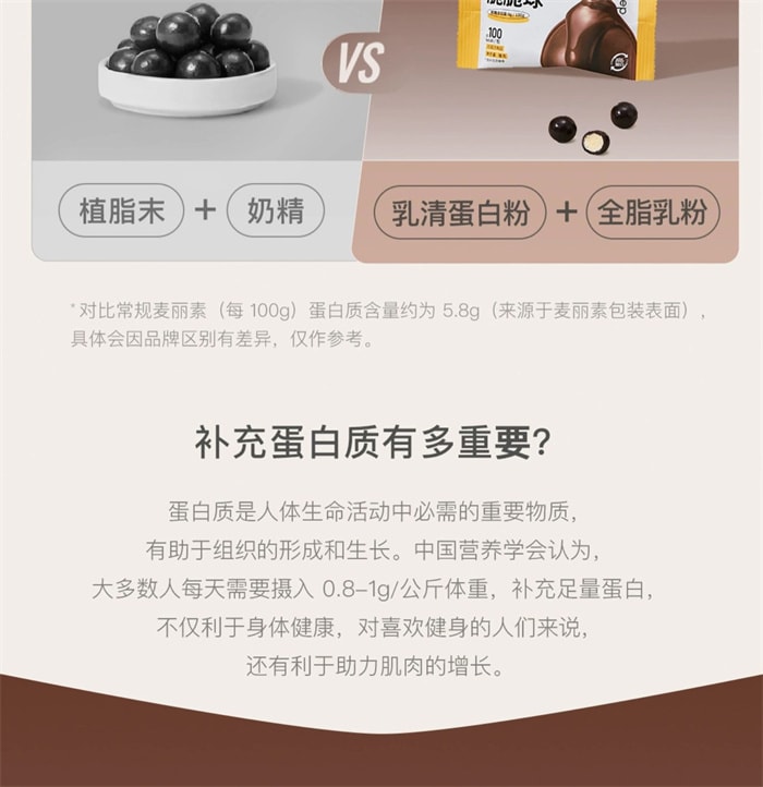 【中国直邮】Keep 高蛋白黑巧脆脆球 麦丽素纯可可脂巧克力 健康轻卡代餐零食 2盒装