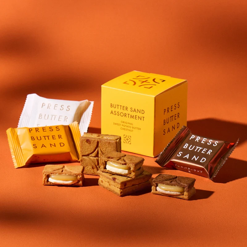 【日本直郵】 日本 press butter sand 限時 秋季三種口味奶油餅乾小盒 3枚裝