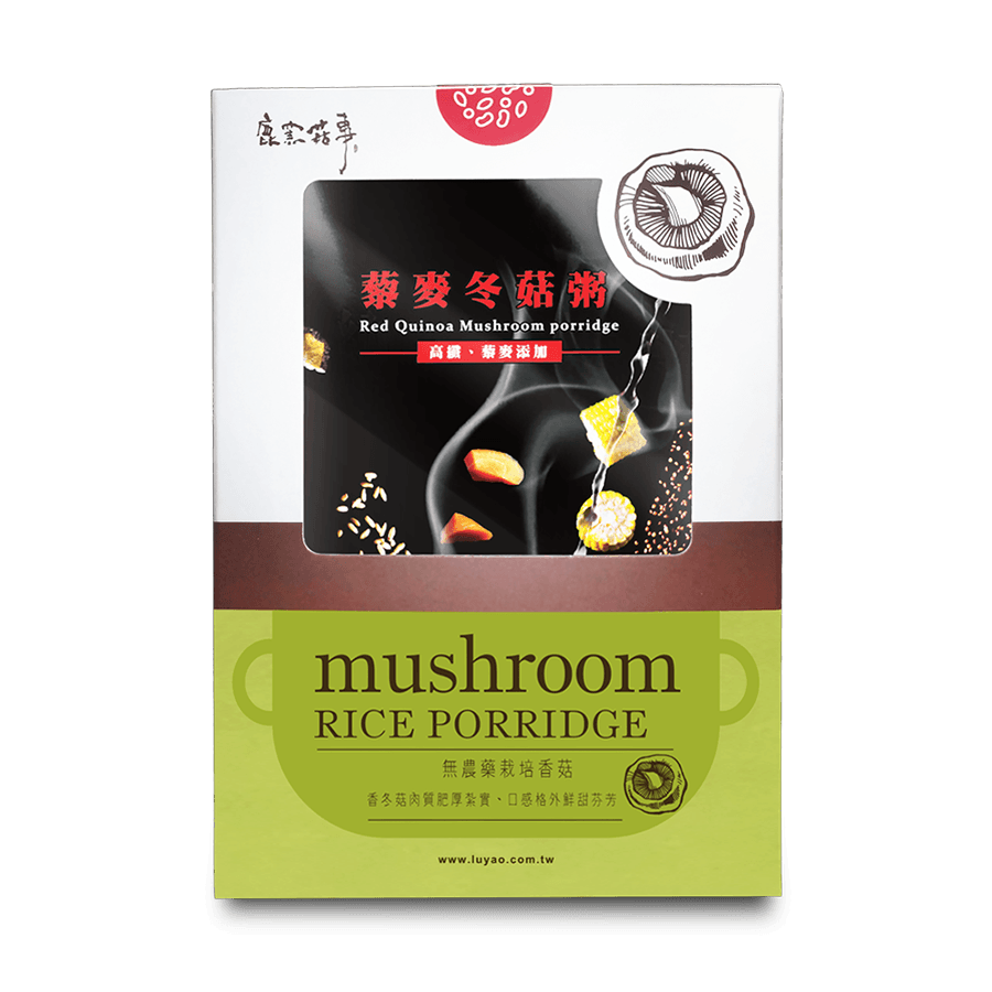 [Taiwan Direct Mail] LUYAO Red Quinoa Mushroom Porridge 2 Cases Combo*Vegan/Specialty*