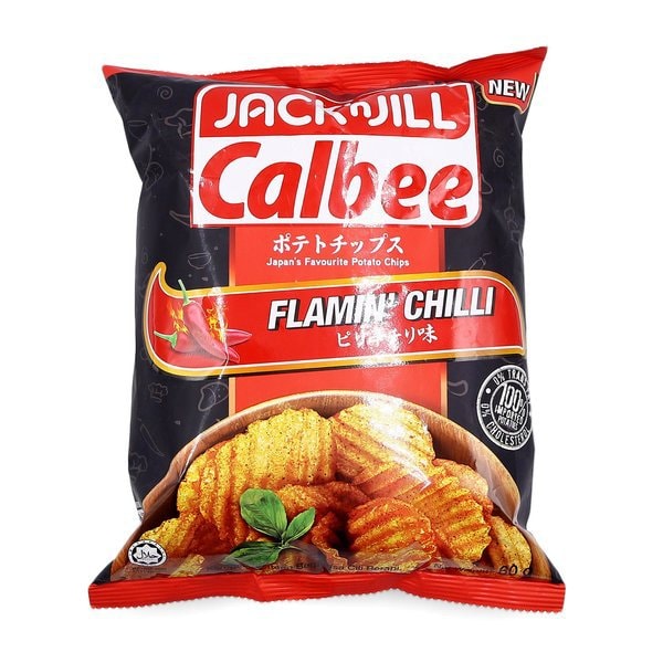 JACK N JILL Calbee Flamin Chilli Flavoured Potato Chips 60g
