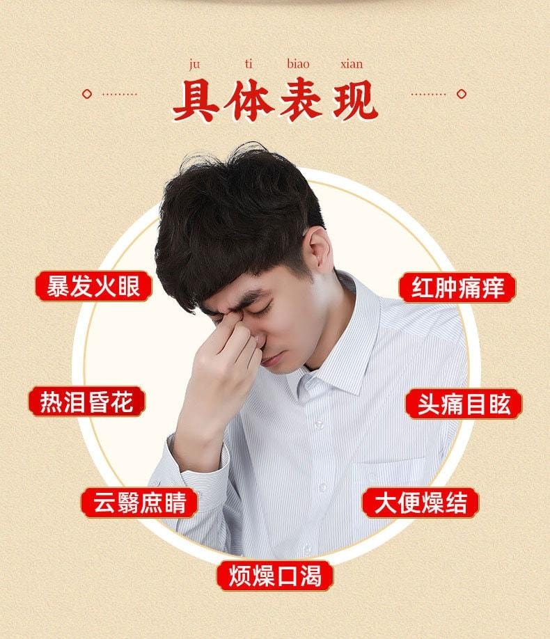 【中国直邮】 北京同仁堂 清心明目上清丸 清热散风 明目止痛 用于上焦火盛引起的暴发火眼红肿痛痒热泪昏花 12袋/盒