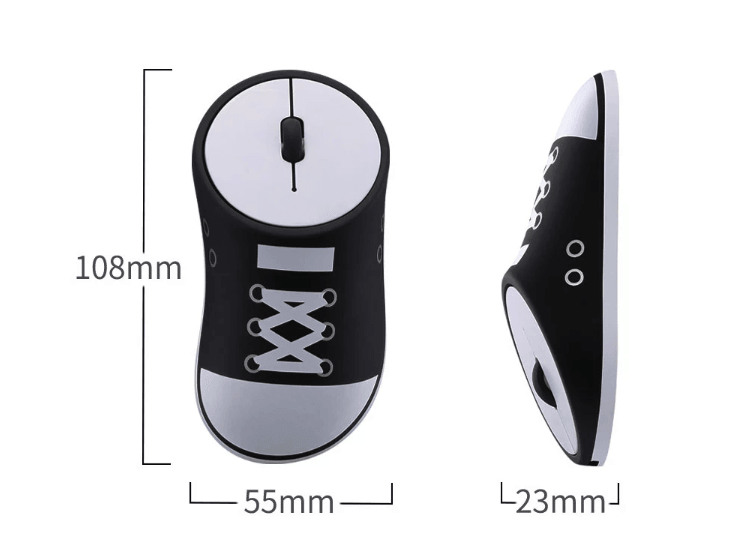 China direct mail 2019 rechargeable wireless running shoes mouse portable notebook mouse