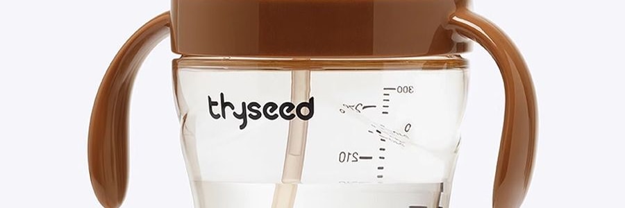 THYSEED世喜 兒童吸管杯 學飲水杯 重力球防漏 1-2歲以上 帶翻蓋 300ml