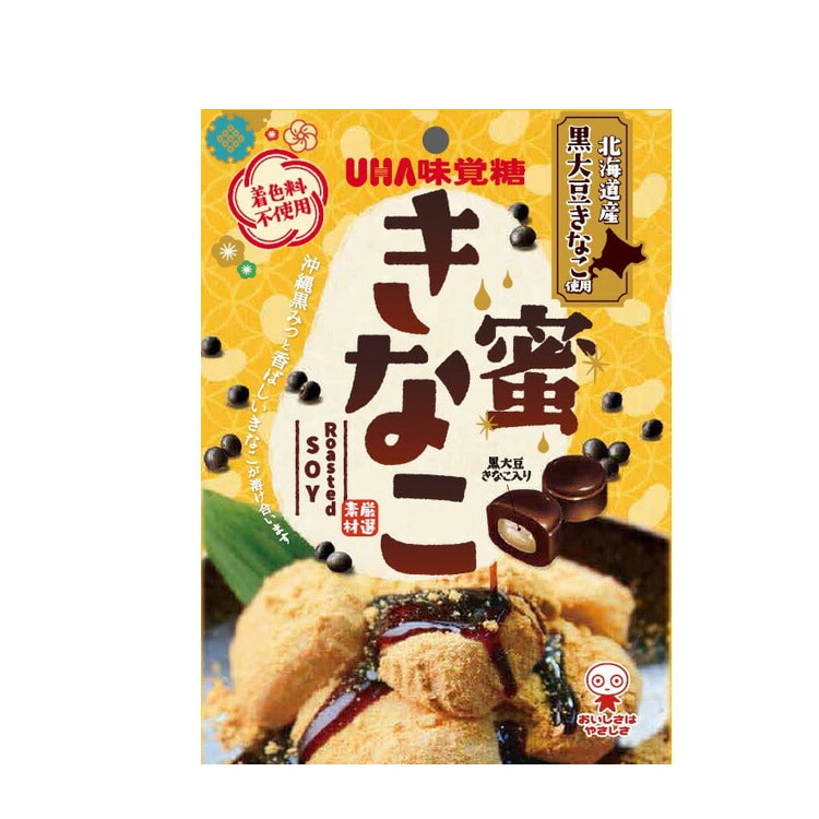 【日本直邮】UHA悠哈味觉糖 黄豆粉黑蜜糖 109g