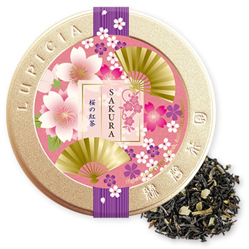 【日本直邮】日本LUPICIA绿碧茶园 2023年春季限定 樱花金罐包装 樱花红茶 50g(每单赠茶叶过滤袋1包100枚)