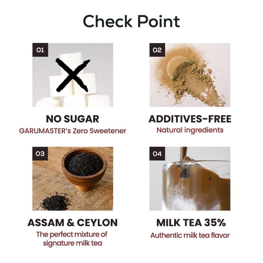 韓國 Kim's Table 奶茶粉條 甜茶零糖(0.423 盎司 X 10 條)milk Authentic Flavor Easy powder stick