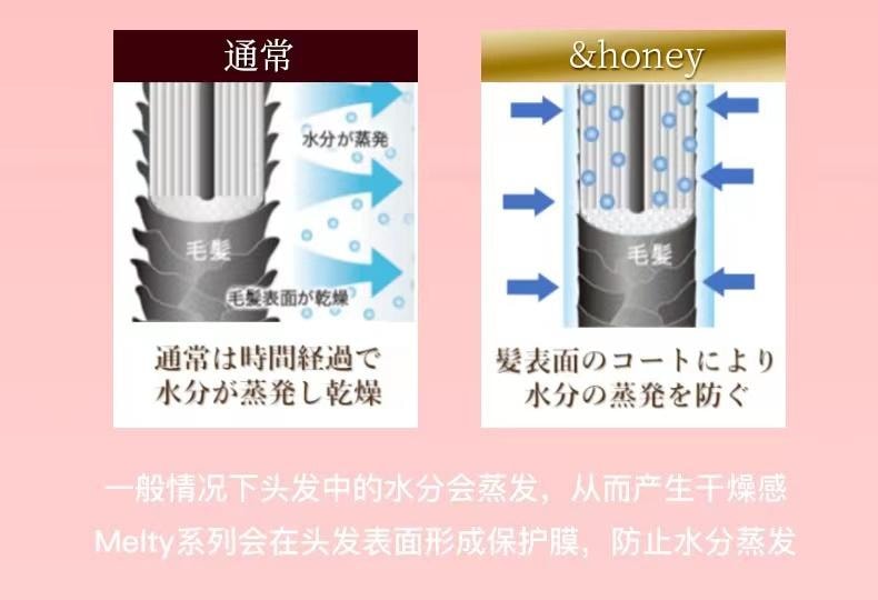 【日本直邮】 日本 &honey 安蒂花子  玫瑰蜂蜜护发素 改善毛躁 445g