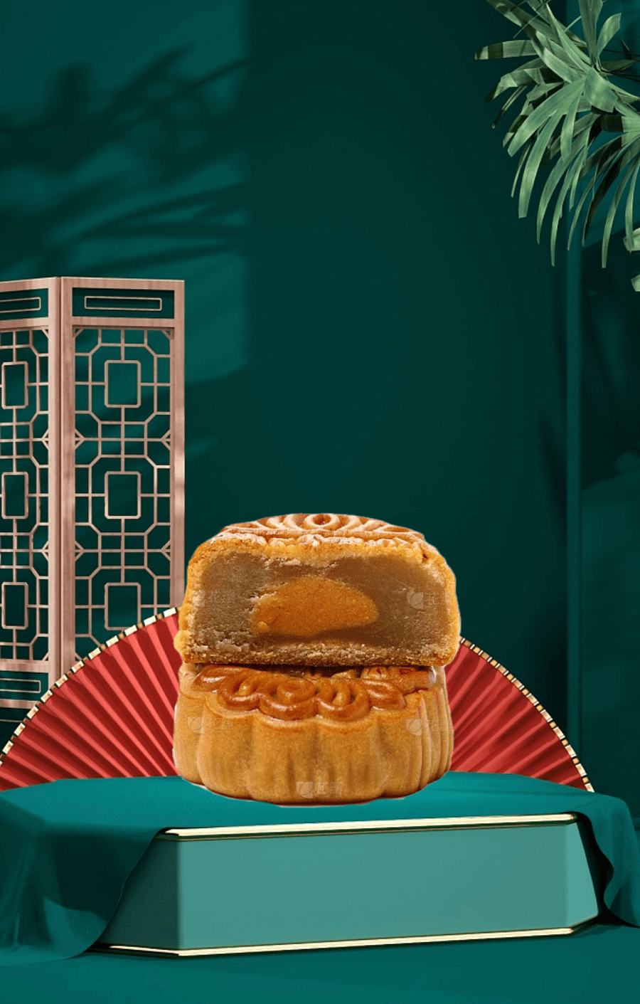 一品紫禁 中秋月饼 广式红莲蓉蛋黄月饼 80克 单粒礼盒