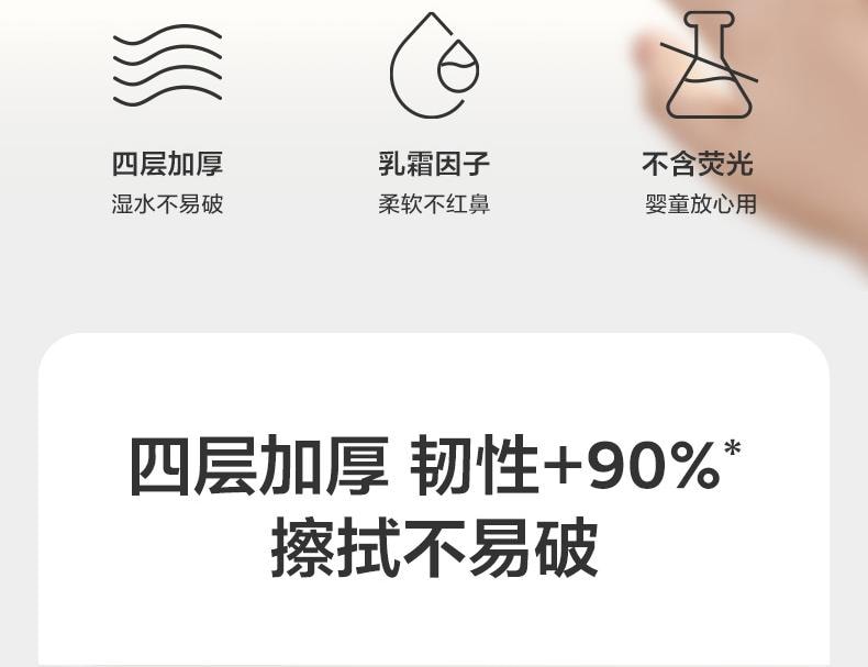 【中国直邮】Bc Babycare 婴儿抽纸宝宝新生儿专用 添加保湿乳霜纸巾云柔巾 超柔软亲肤 108抽*6包