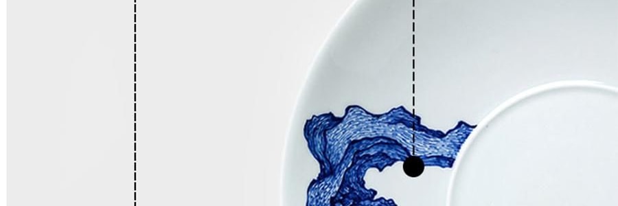 蓝印东方 相伴见山 景德镇青花陶瓷餐具碗盘 饭碗圆碗 米饭碗 4.5" *4【4份超值装】