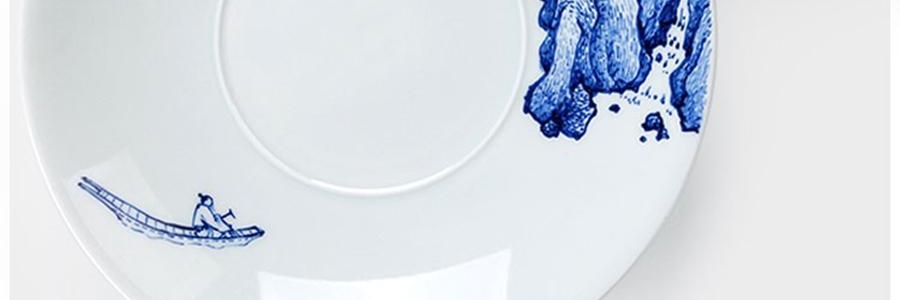 蓝印东方 相伴见山 景德镇青花陶瓷餐具碗盘 饭碗圆碗 米饭碗 4.5" *4【4份超值装】