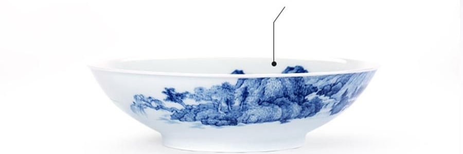 蓝印东方 相伴见山 景德镇青花陶瓷餐具碗盘 饭碗圆碗 米饭碗 4.5" *4【4份超值装】