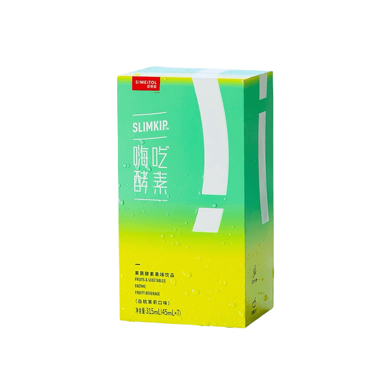 【中国直邮】 姿美堂 嗨吃酵素 果蔬酵素果味饮品(天然滋养) 调理肠胃(呵护胃肠) 排油(清脂控油) 排宿便(畅清肠道) 白桃茉莉口味(清新怡人) 李若彤 曾黎 张歆艺 沈梦辰等明星同款(星光推荐) 45ml*7 袋