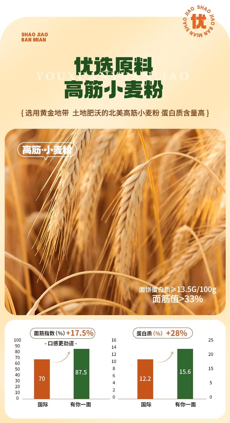 【中國直郵】 有你一面 燒椒醬牛肉拌麵 非油炸 手工日曬方便麵 懶人速食182g*1袋