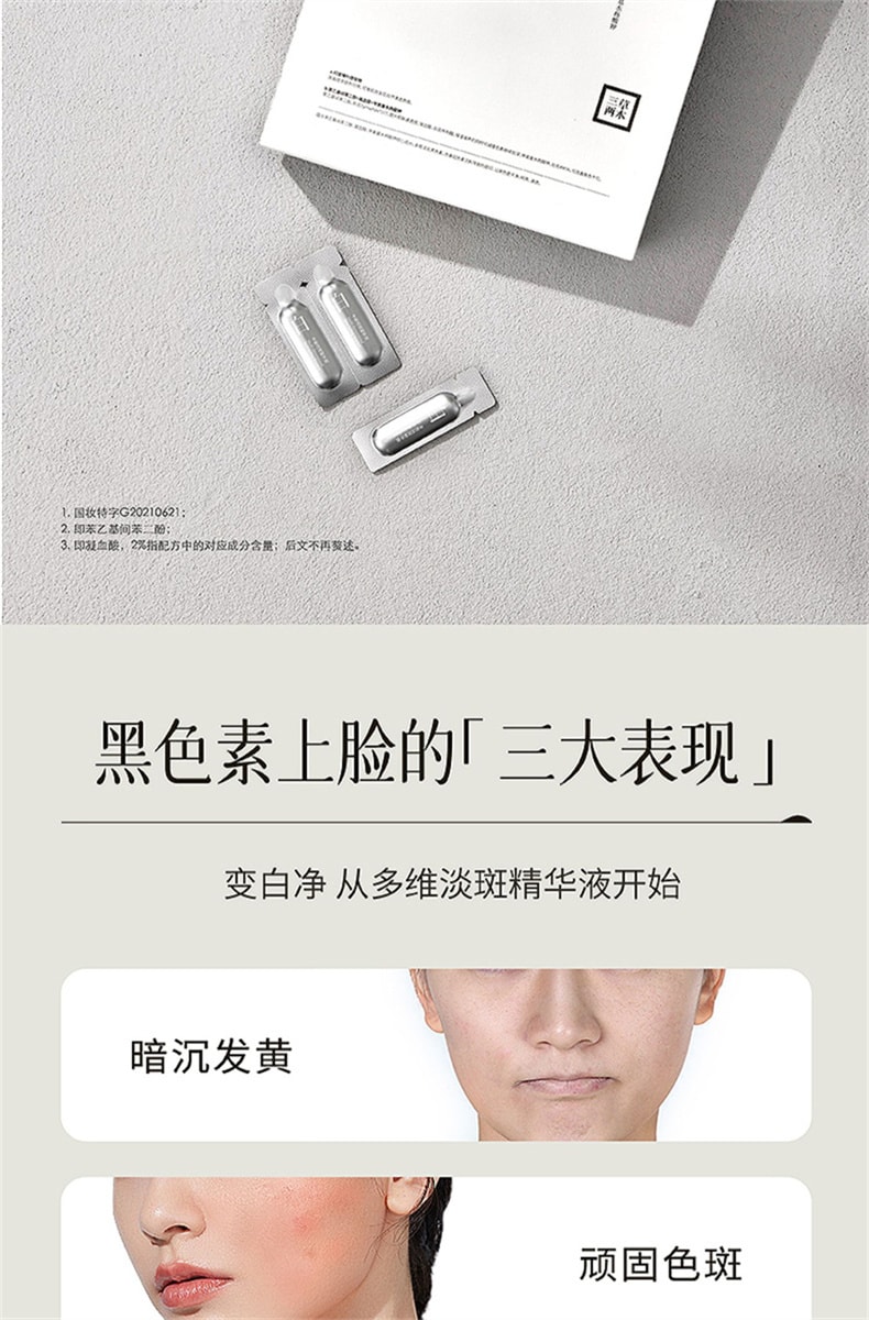 【中国直邮】三草两木(SASELOMO) 多维淡斑精华液 1.5ml*28 1盒装