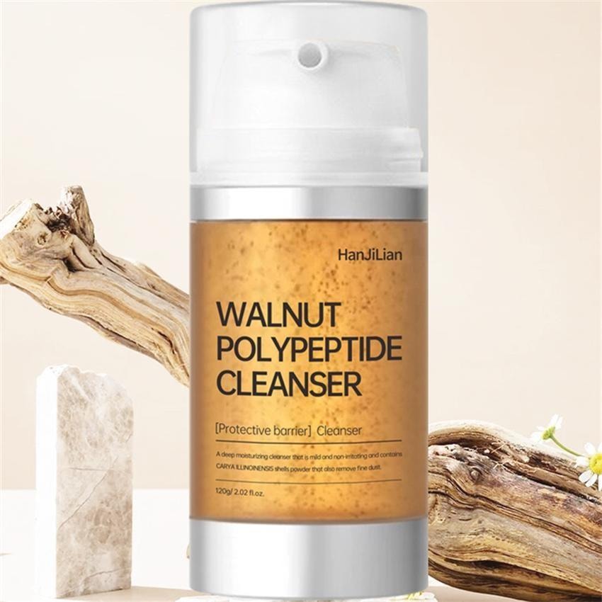 【中国直邮】 韩姬莲 小气泡多肽核桃洗面奶 氨基酸温和清洁泡沫 洁面润养二合一120ml/瓶