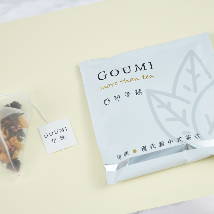 中國浙茶·GOUMI句咪 奶油草莓 原葉茶 袋泡茶 三角茶包獨立包裝10包30克