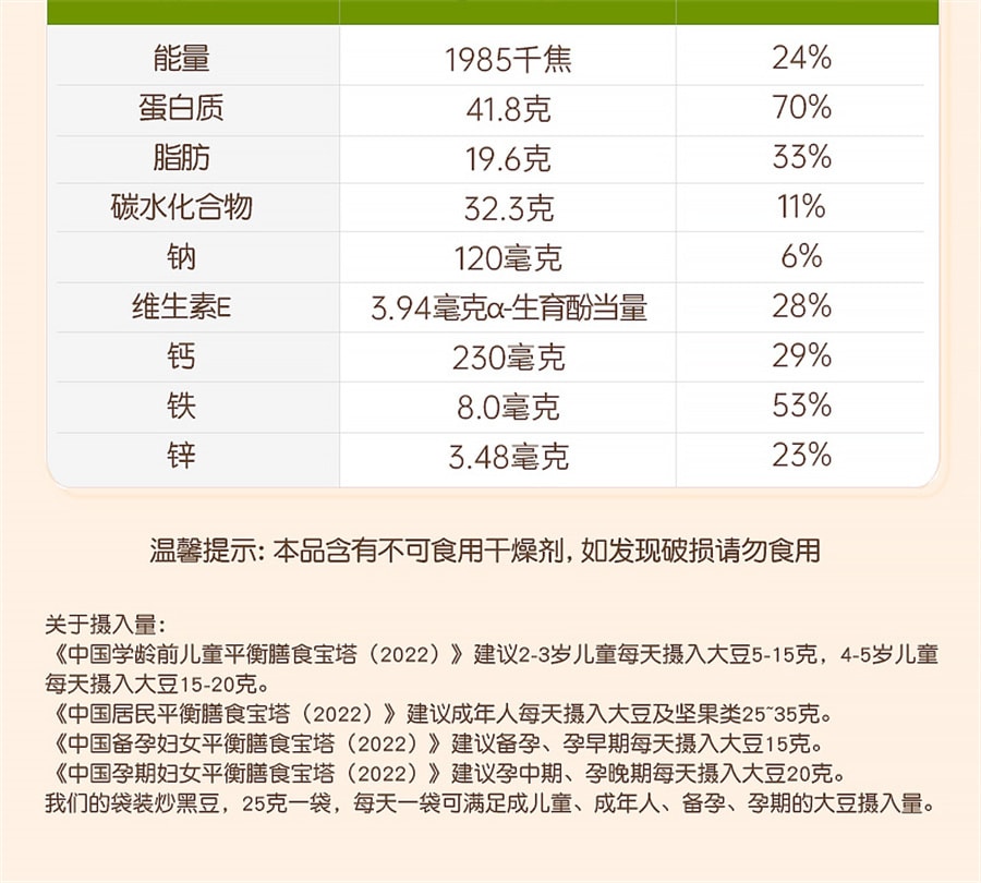 【中国直邮】孕味食足  原味炒黑豆熟即食孕妇零食备孕休闲食品小吃  150g/罐