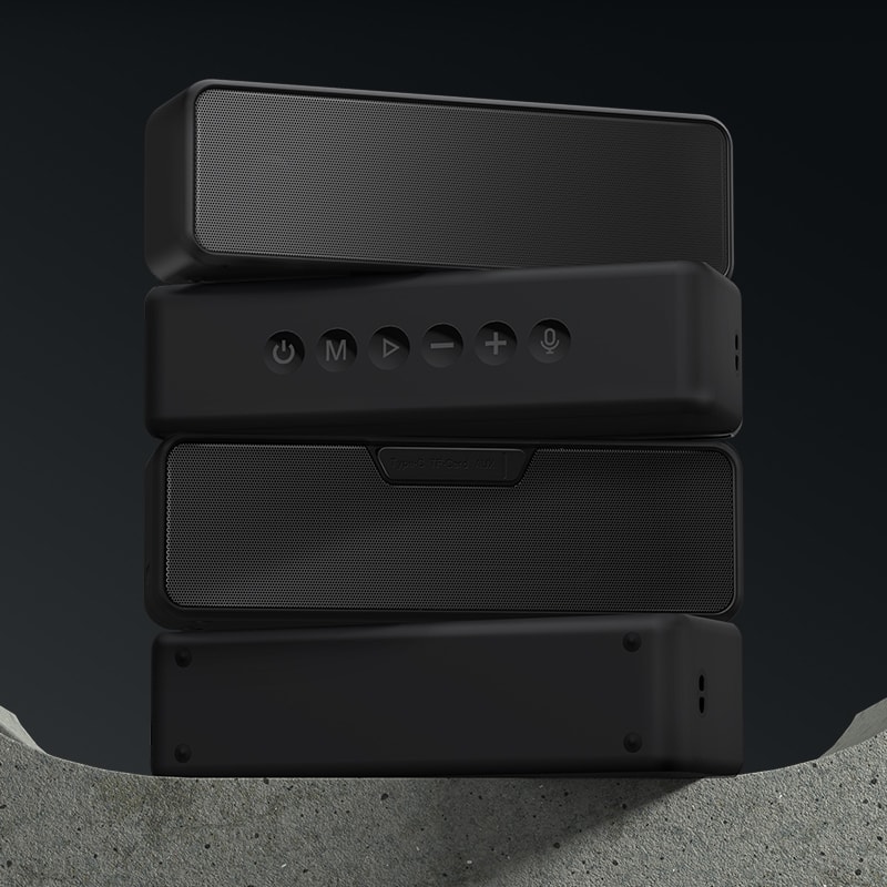 【中國直郵】倍思 V1戶外防水便攜藍牙音響 黑色
