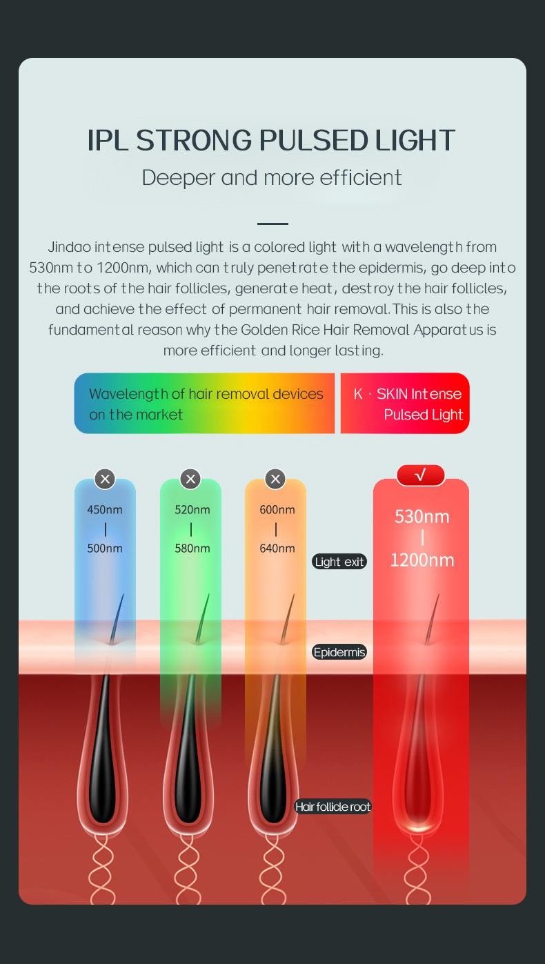 金稻 藍寶石 冰點雷射除毛儀 除毛 腋下除毛 全身可用 美容院家用除毛儀 KD506A 1台
