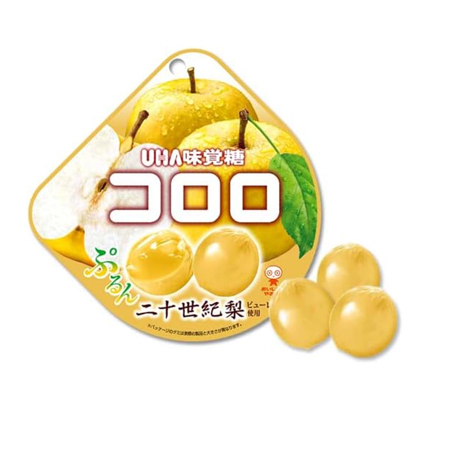 【日本直郵】 UHA悠哈味覺糖 季節限定 全天然果汁軟糖 梨子口味 40g