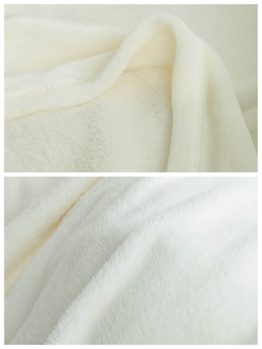 Premium Down 法兰绒超柔毛毯 50”x70” 白色