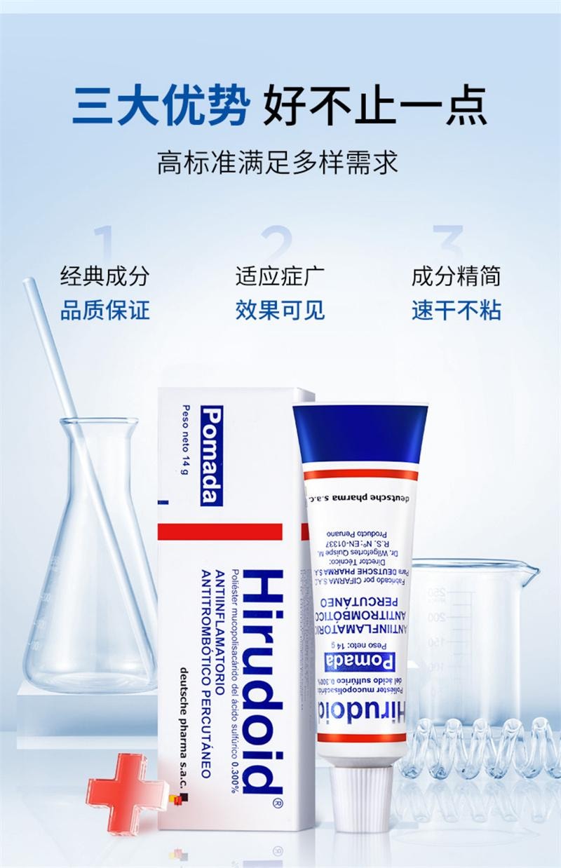 【中国直邮】 喜辽妥 美洲版多磺酸粘多糖软膏乳膏祛痘印疤痕膏特强 14g【特强版】