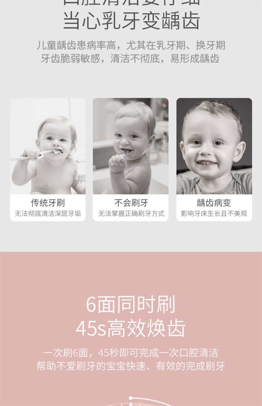 【中国直邮】科巢  儿童牙刷u型2-3-6-12岁半婴幼儿小孩u形硅胶软毛宝宝刷牙神器   艾希绿