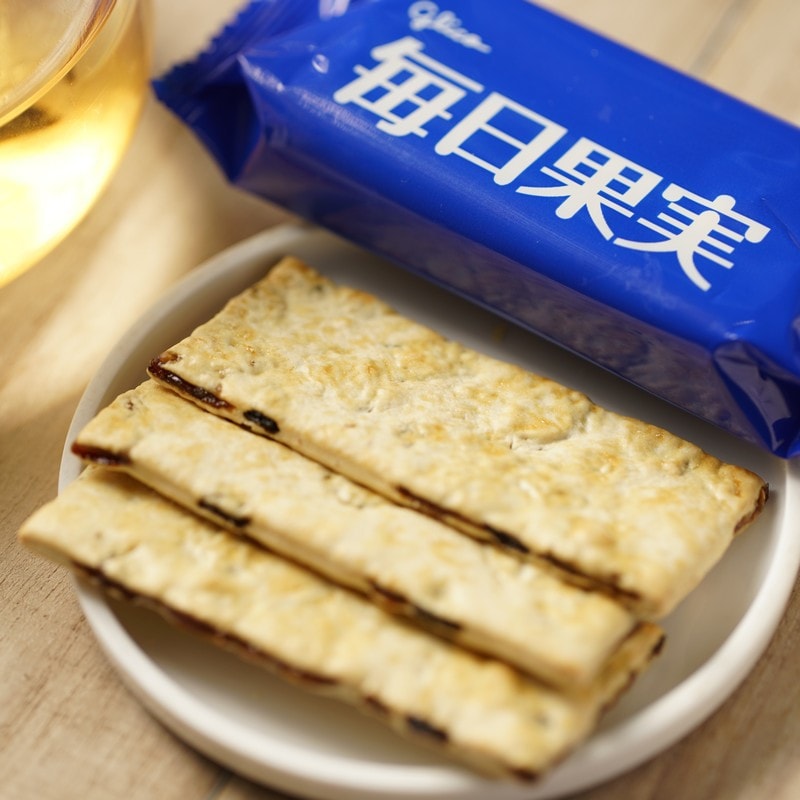 【日本直邮】GLICO格力高每日果实低热量高纤维杂果夹心低卡代餐高纤果肉饼干15枚x2包