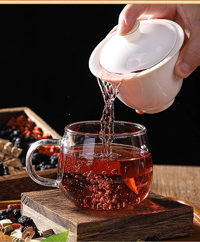 【中国直邮】北京同仁堂   人参黄精杜仲雄花茶枸杞保健养生茶代用茶具有镇静、改善睡眠、减肥   225g(15*15罐)
