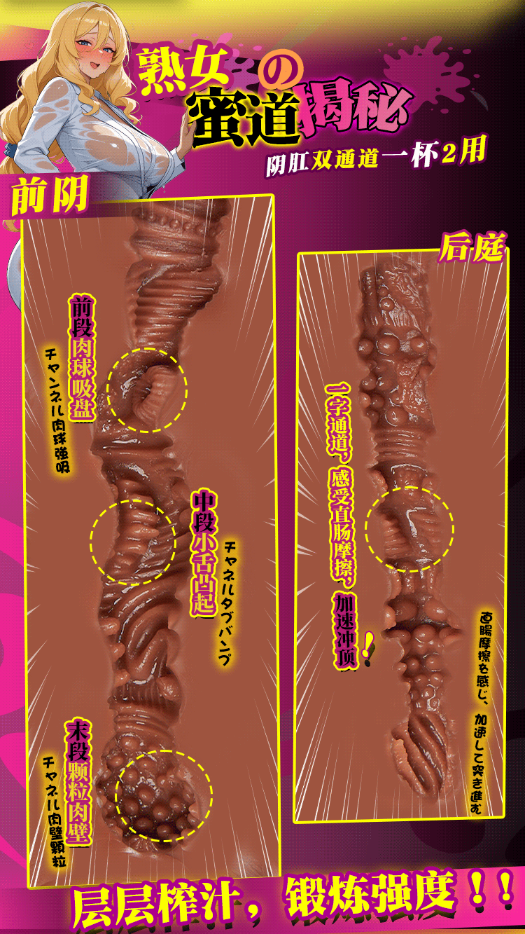 【中國直郵】 正大 熟女外陰飛機杯倒模男用性用品玩具成人玩具情趣用品成人用品