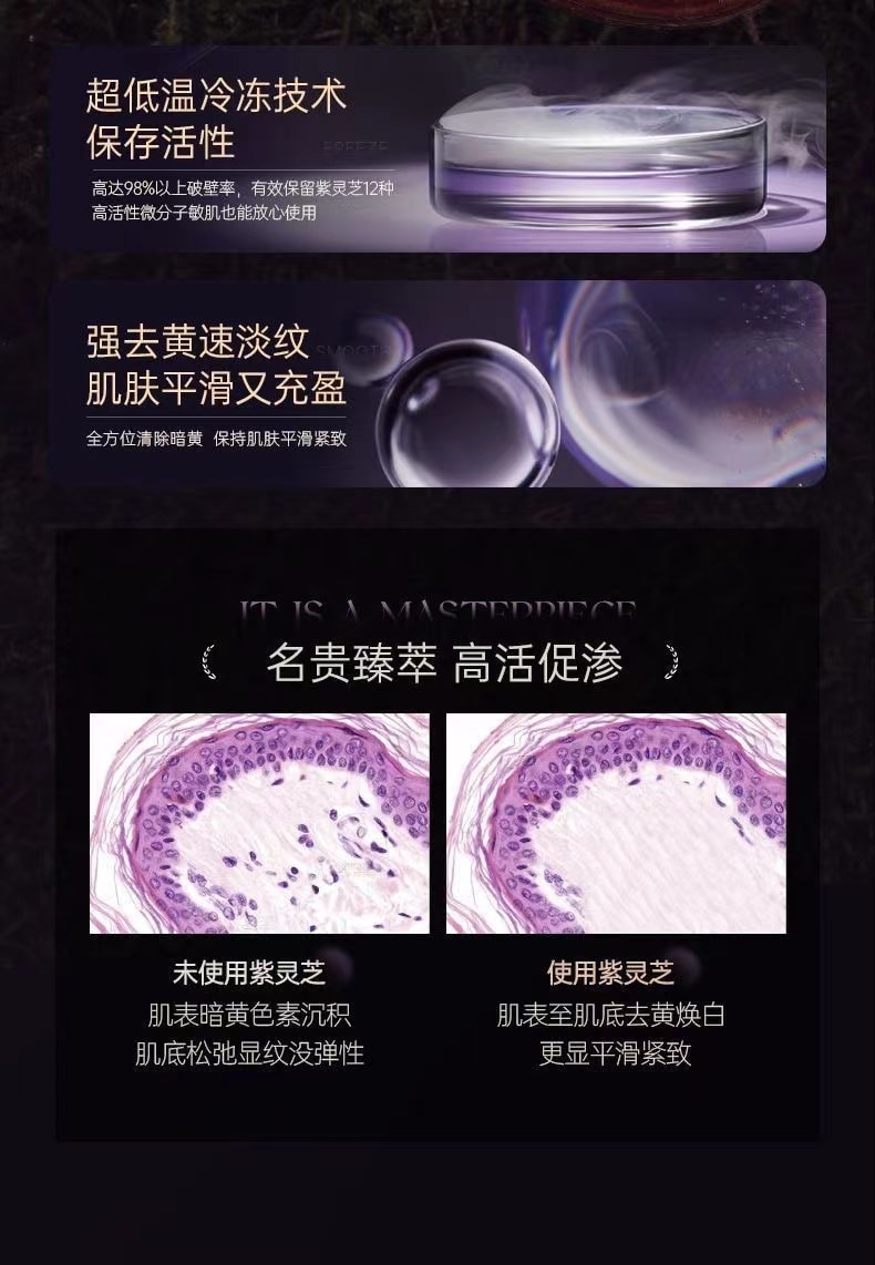 【中国直邮】 儒意 灵芝美白抗皱面霜熬夜去黄补水保湿玻色因淡纹紧致抗老面霜 50g【国货之光】