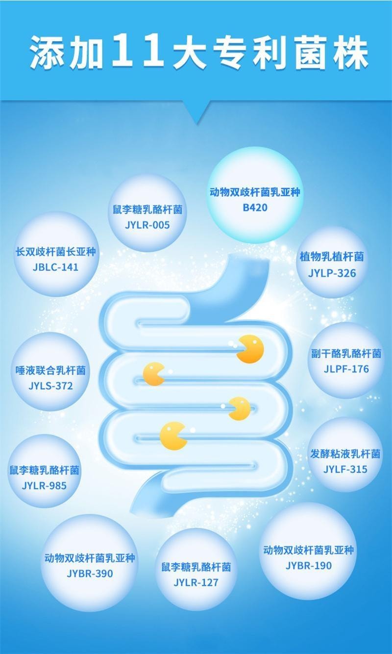 【中国直邮】 雀蜂 B420益生菌特殊膳食益生元即食冻干粉肠道复合高活益生菌 2g×10瓶