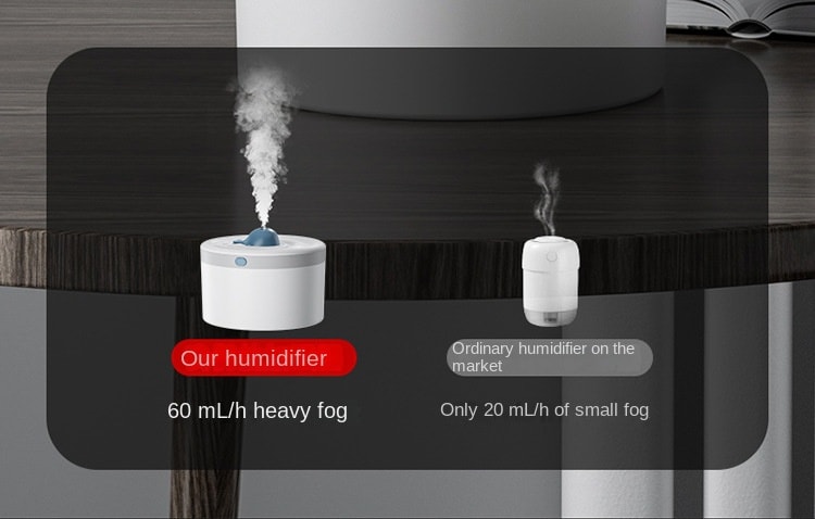 中国 LLD乐乐多 1.5升大容量蓝鲸加湿器大雾量喷雾七彩灯香薰机加湿器三合一 白色 1件