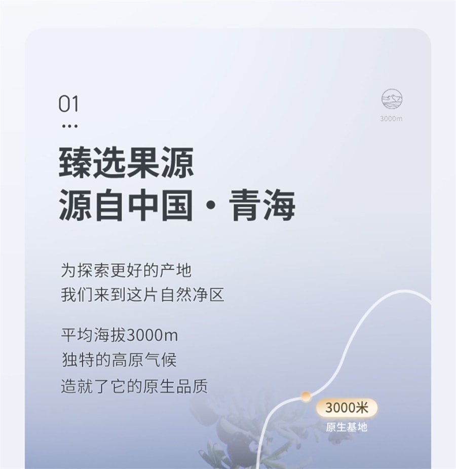 【中國直郵】百瑞源果小凡黑枸杞原漿青海花青素汁 調和款210ml*2盒