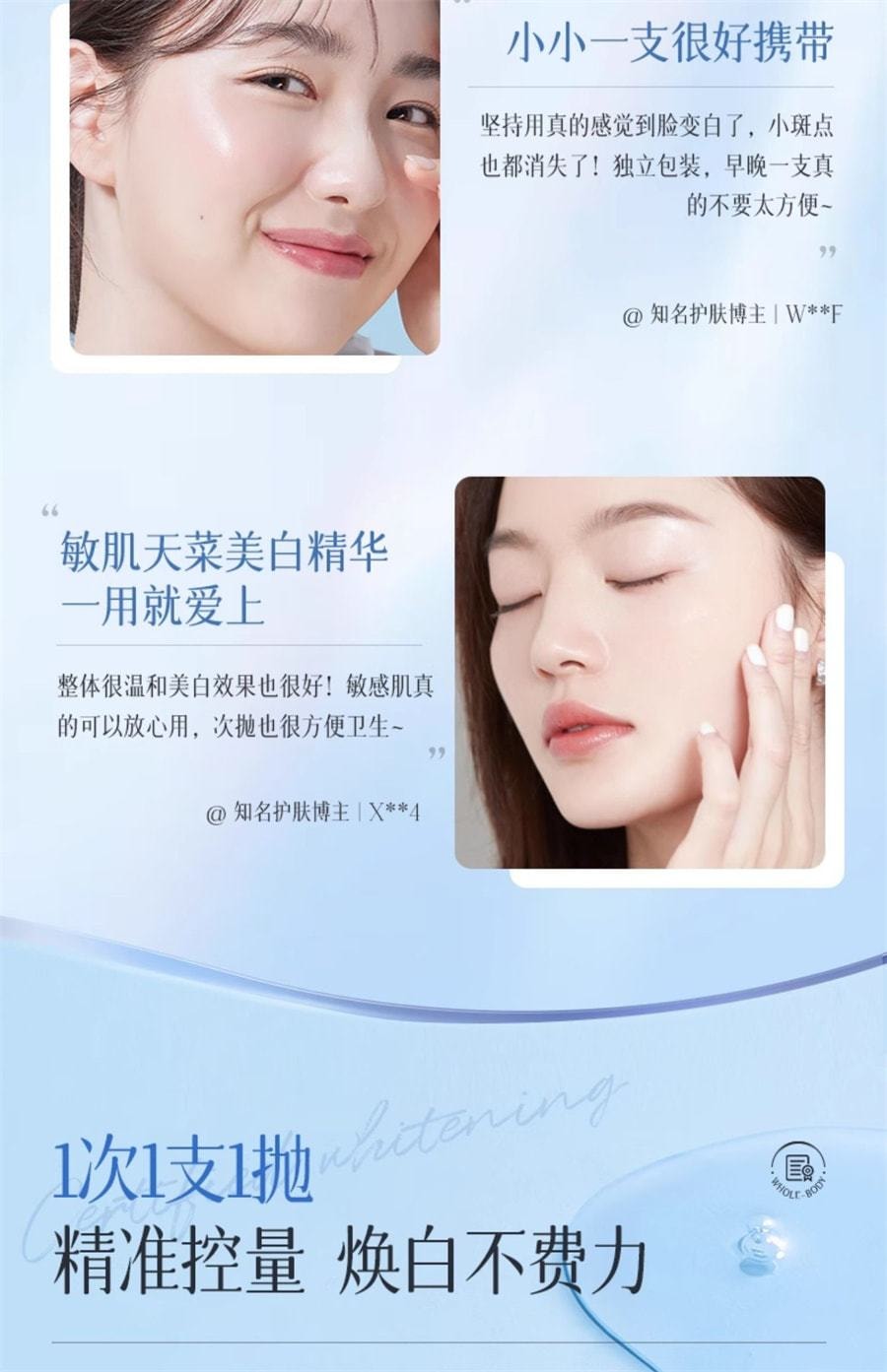 【中国直邮】儒意 377美白精华液次抛烟酰胺VC淡斑抗氧化提亮去黄改善暗沉肤色 30支/盒(小红书种草推荐)
