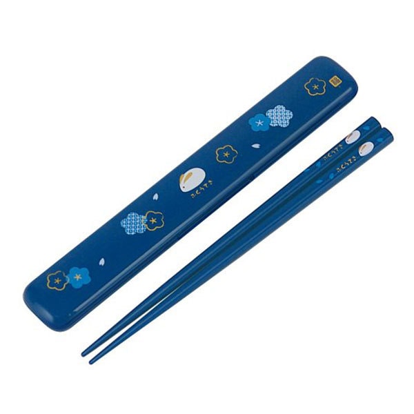 Portable Chopstick Case Navy Blue