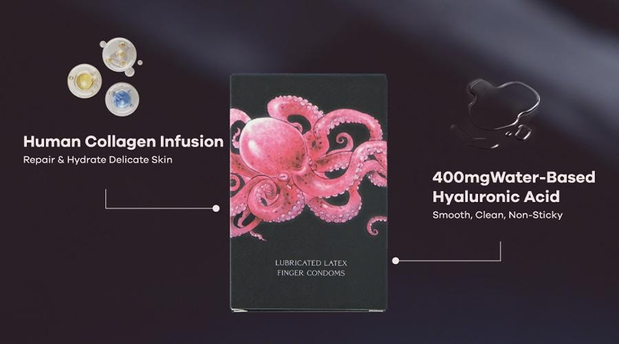  SAPPHOFROMLESBOS 奇點凸點手指套 透明質酸潤滑成人女同情趣用品les女用情人節必備 1盒裝(12隻)