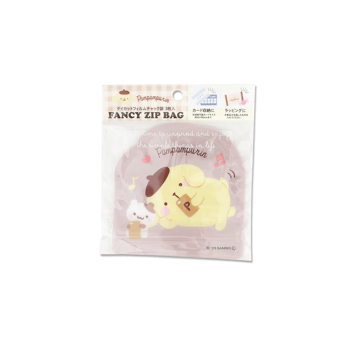 【日本直效郵件】日本 三麗鷗 氣球系列 夾鏈袋3枚入布丁狗