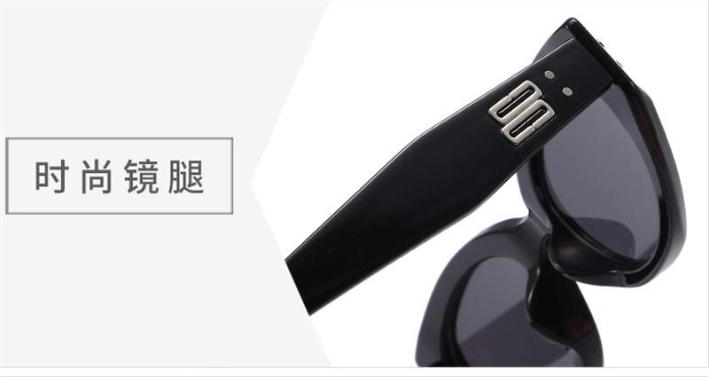 【中國直郵】 ZARA 新款復古貓眼墨鏡男女防紫外線開車太陽眼鏡 黑框黑灰片 1個裝