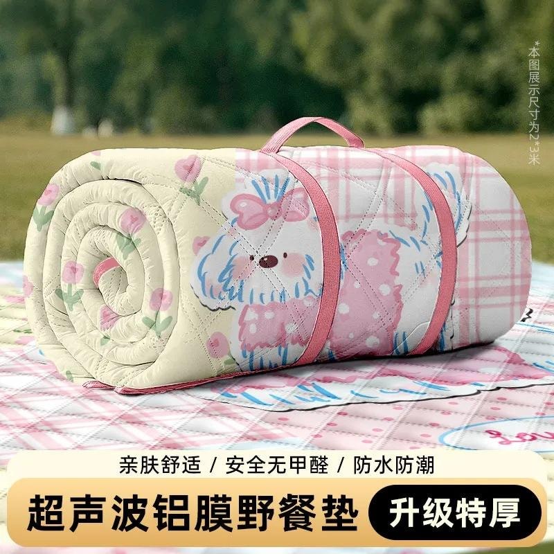  FOXTAIL 卡通便携野餐垫 露营垫 户外地垫 防水 防潮 便携 折叠 郊游 居家-动物世界 中号(150*200cm)1个*预计到达时间3-4周