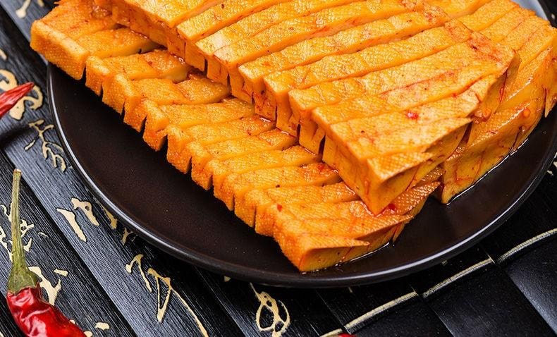 【中國直郵】 步步為贏 【蘭花乾子100g】豆乾製品香幹90後童年回憶兒時懷舊湖南特產 蘭花乾子精品包100克X1包