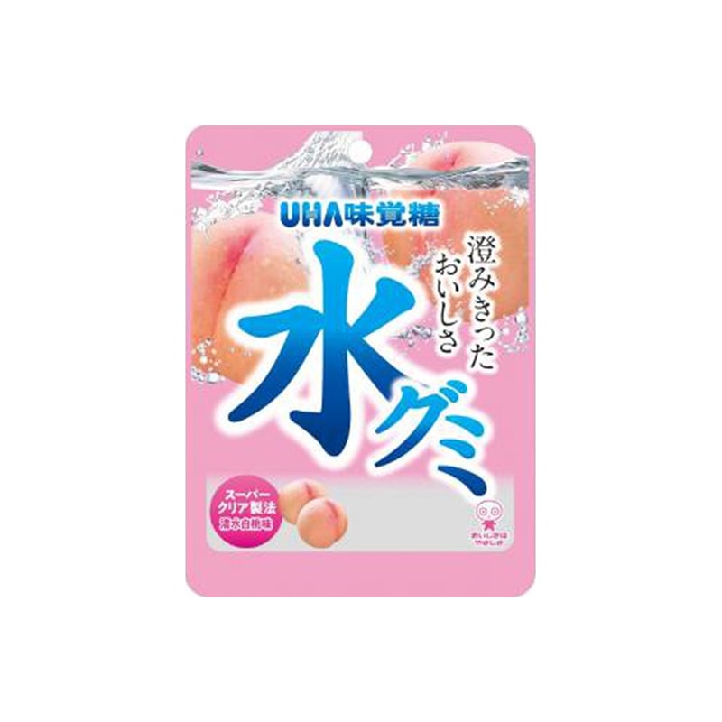 【日本直邮】UHA悠哈 透明味觉糖 清水白桃味 40g