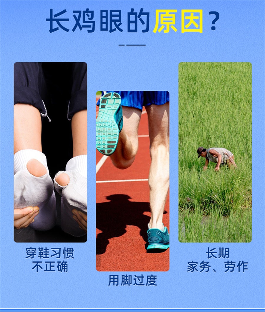 【中国直邮】北京同仁堂 鸡眼贴鸡贴眼鸡眼膏灵瘊子鸡尤平跖疣净康脚底 6贴/盒