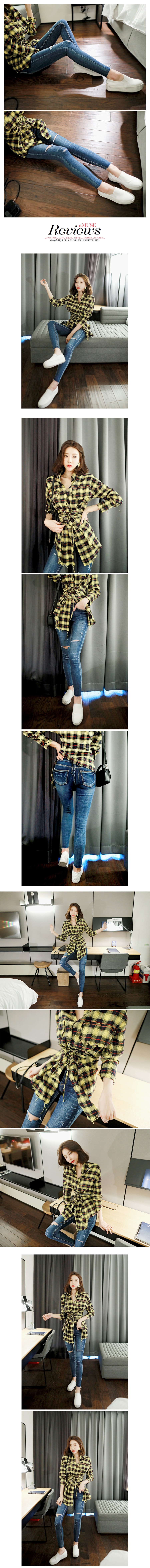 KOREA Distressed Cropped Skinny Jeans #Dark Blue S(25-26) [Free Shipping]