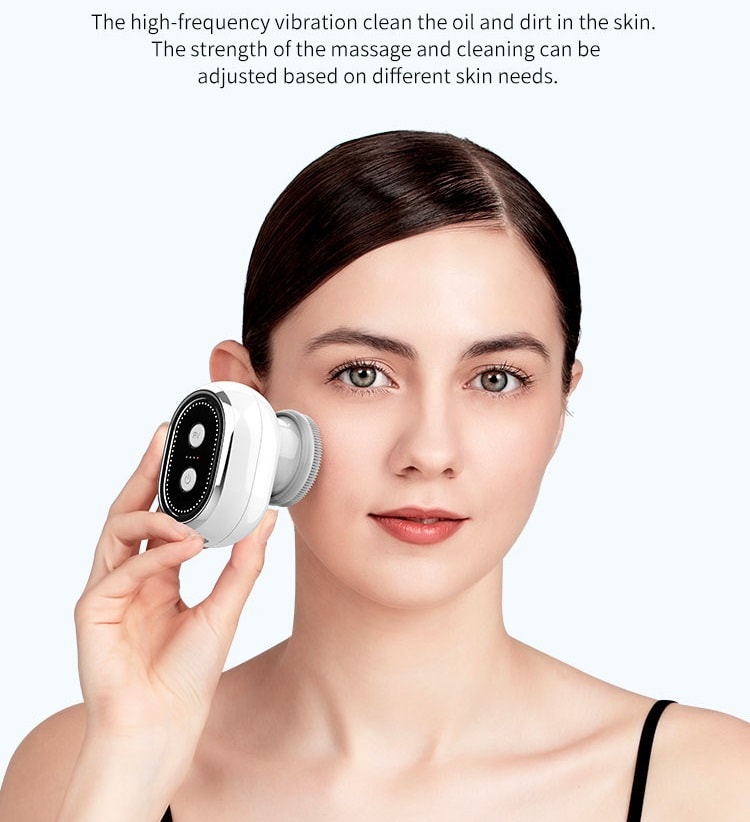 【全新升級二合一多功能】KΛKUSΛN mini童顏清潔儀射頻美容儀 白色 1件