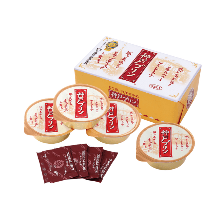 Japon OMOCHI Kobe Cadeau populaire classique saveur originale pudding soyeux et crémeux lot de 4