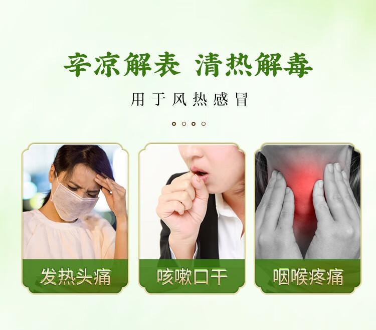 【中国直邮】 中国药材  银翘解毒丸 9g*10丸/盒 感冒发热头痛咽喉痛咳嗽口干清热